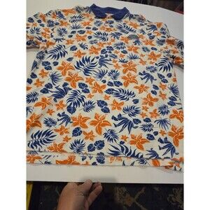 Vntg Florida Gators Polo Shirt Mens Large White Boca Classics Hawaiian Print